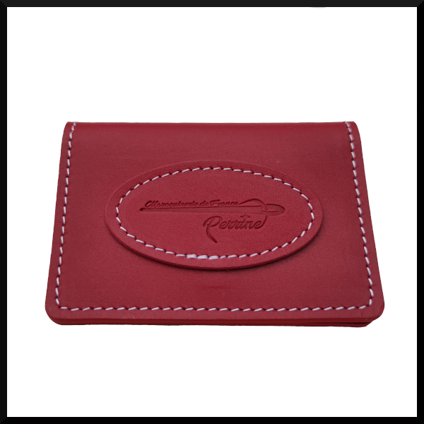 Porte carte en cuir - Perle